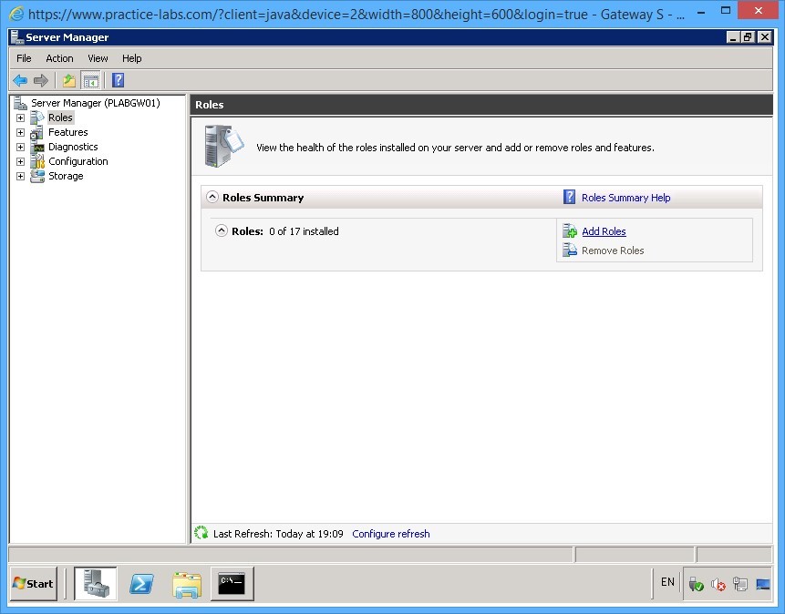 Practice Labs screenshot.